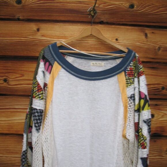 NWT Free People We the Free Serengeti Mixed Media Top - Picture 6 of 13